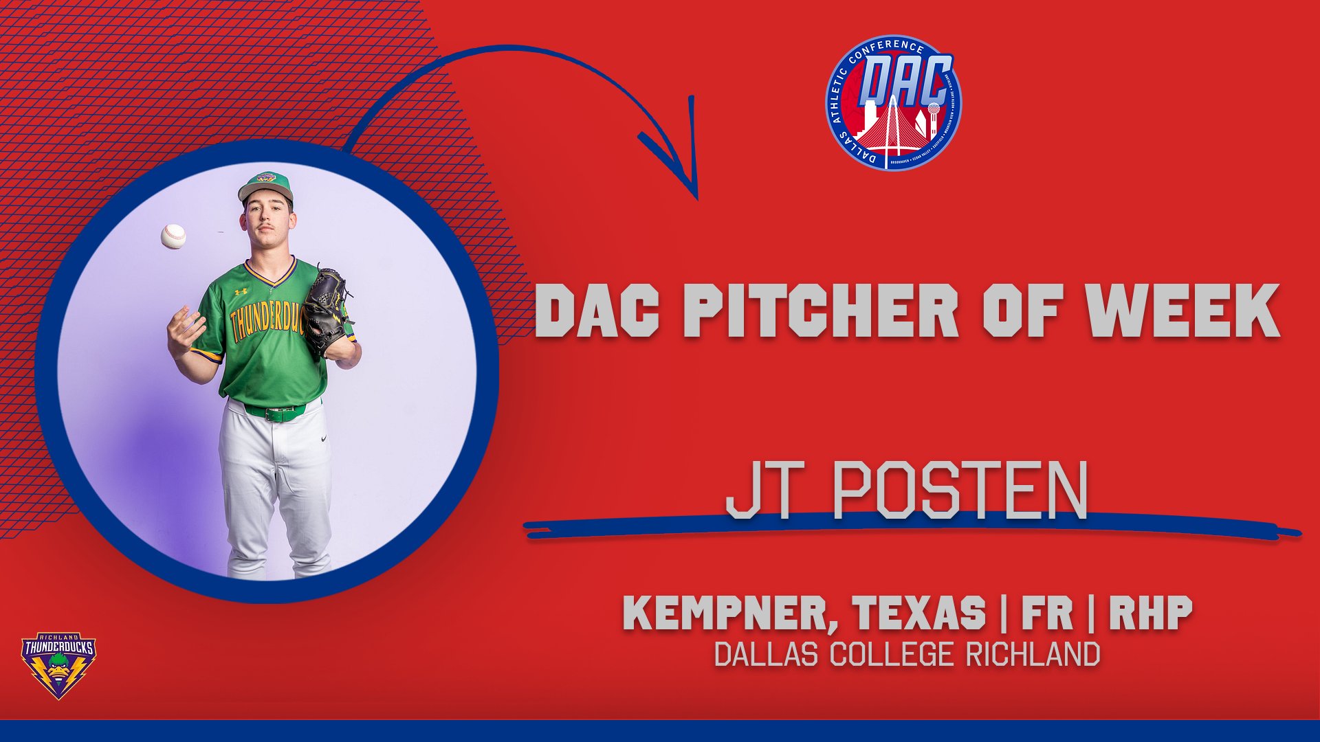 Posten Picked as DAC Pitcher of Week