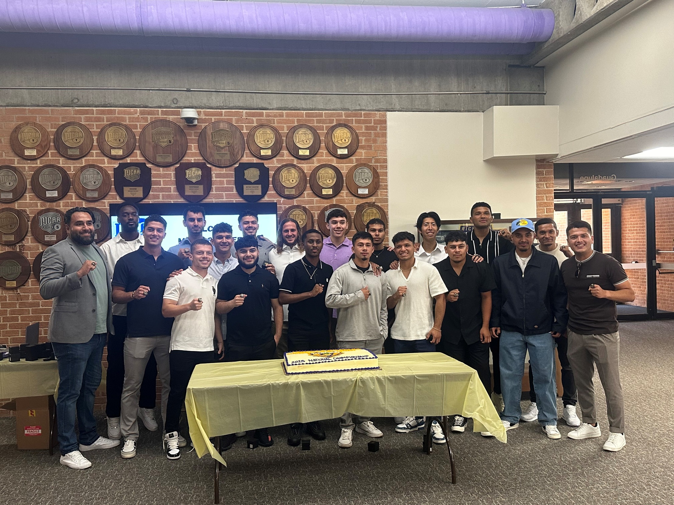 Men's Soccer NJCAA Championship Ring Ceremony