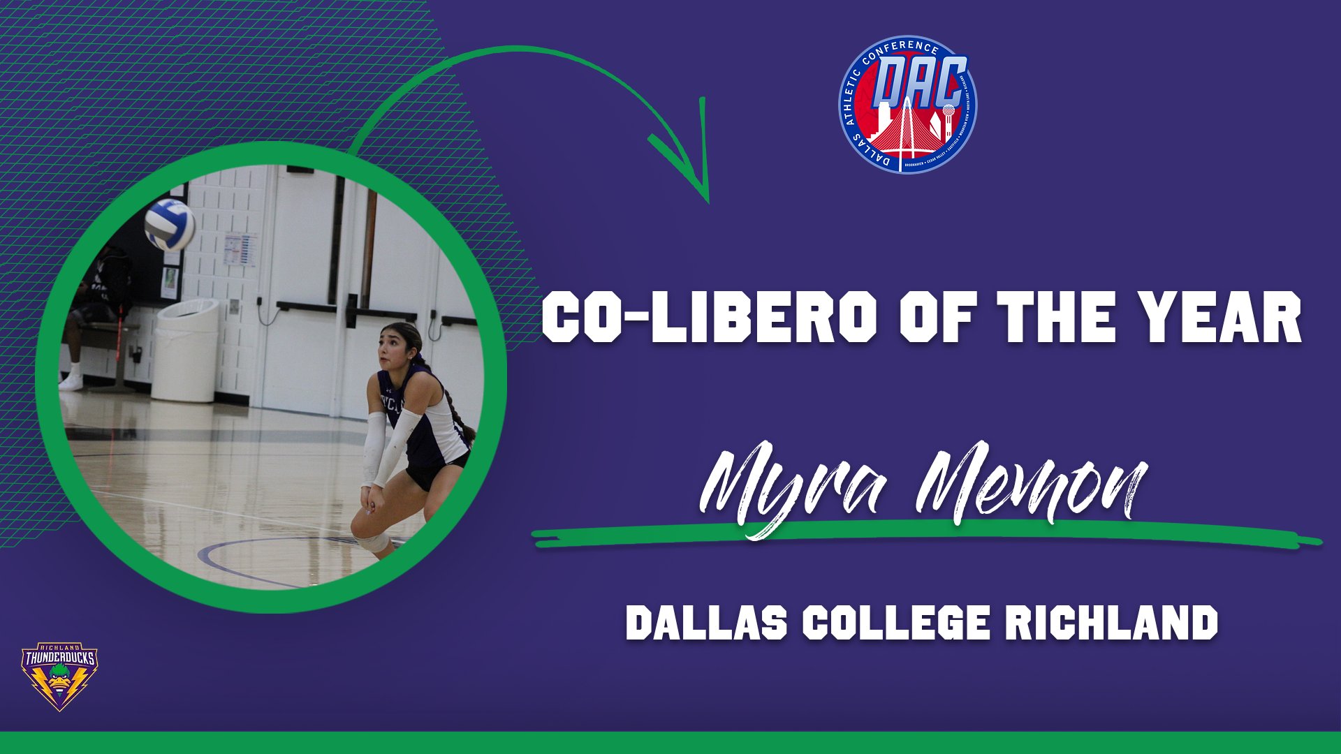Memon Named DAC co-Libero of Year